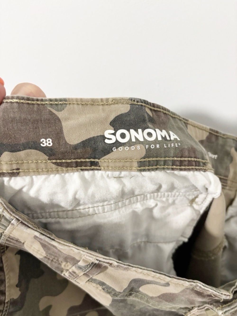 Sonoma The Everyday Camo Cargo Shorts Mens Size 38 Green Gorpcore Outdoor Casual - Picture 6 of 9